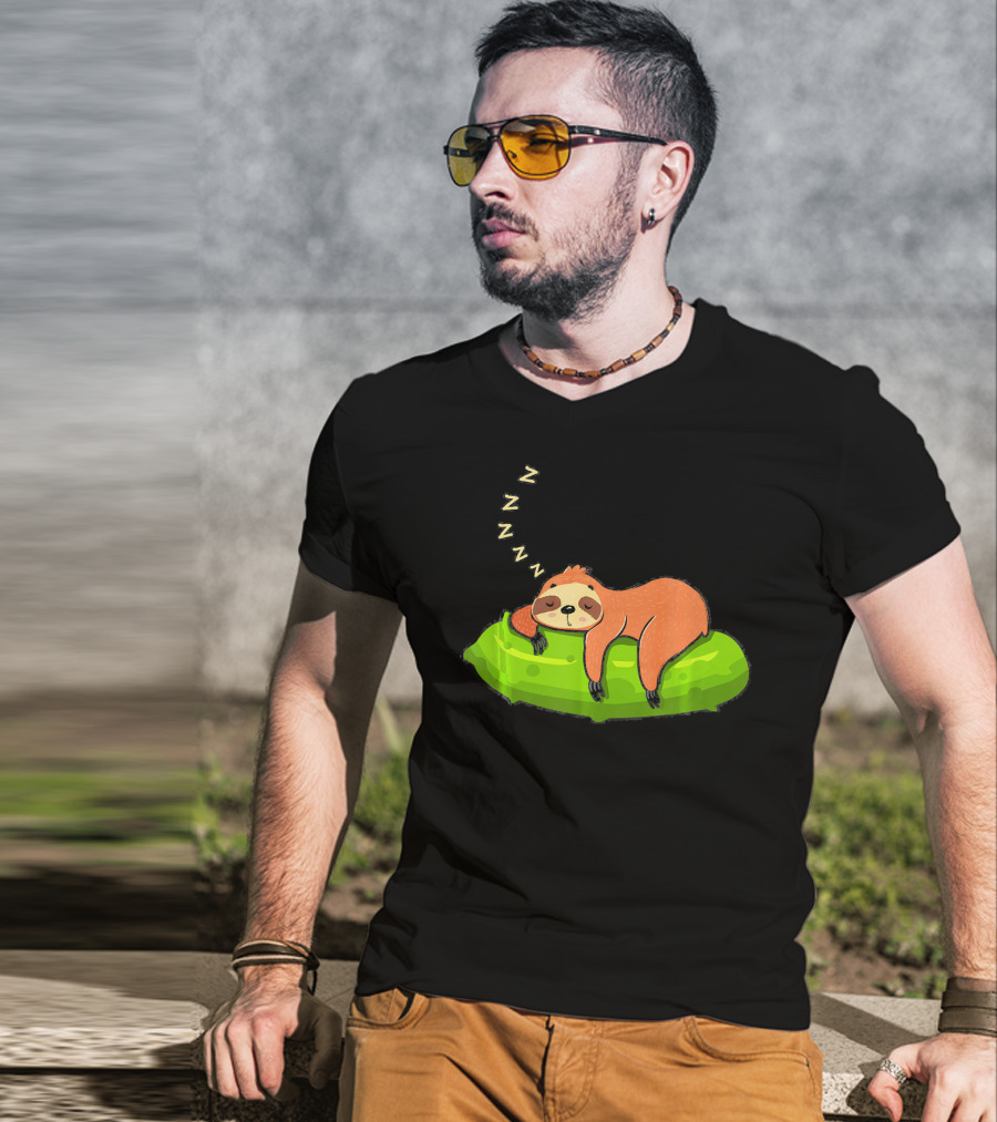 Lazy Sloth Sleeping On A Pickle With Zs T-Shirt