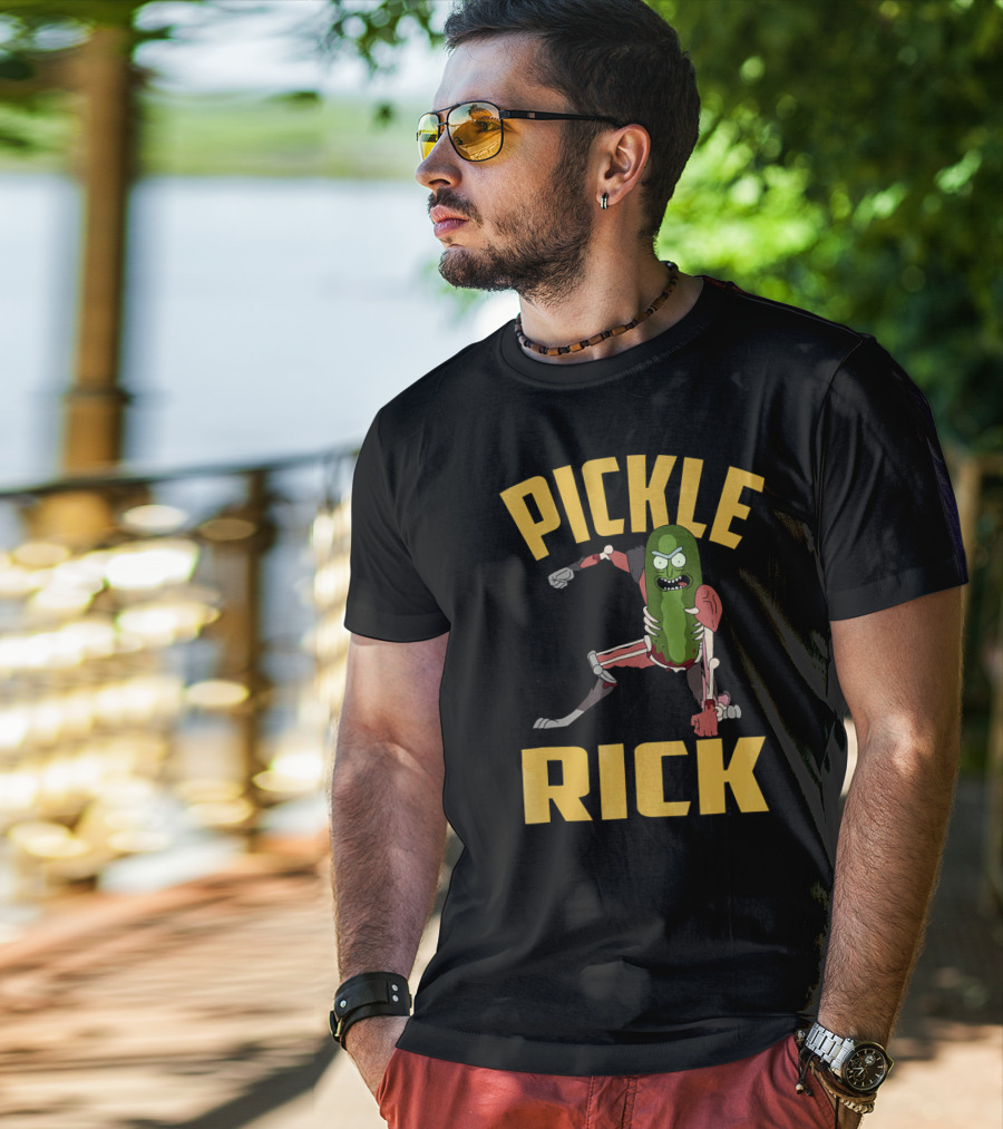 Pickle Rick Punch Rick And Morty Iconic Character Appeal T-Shirt