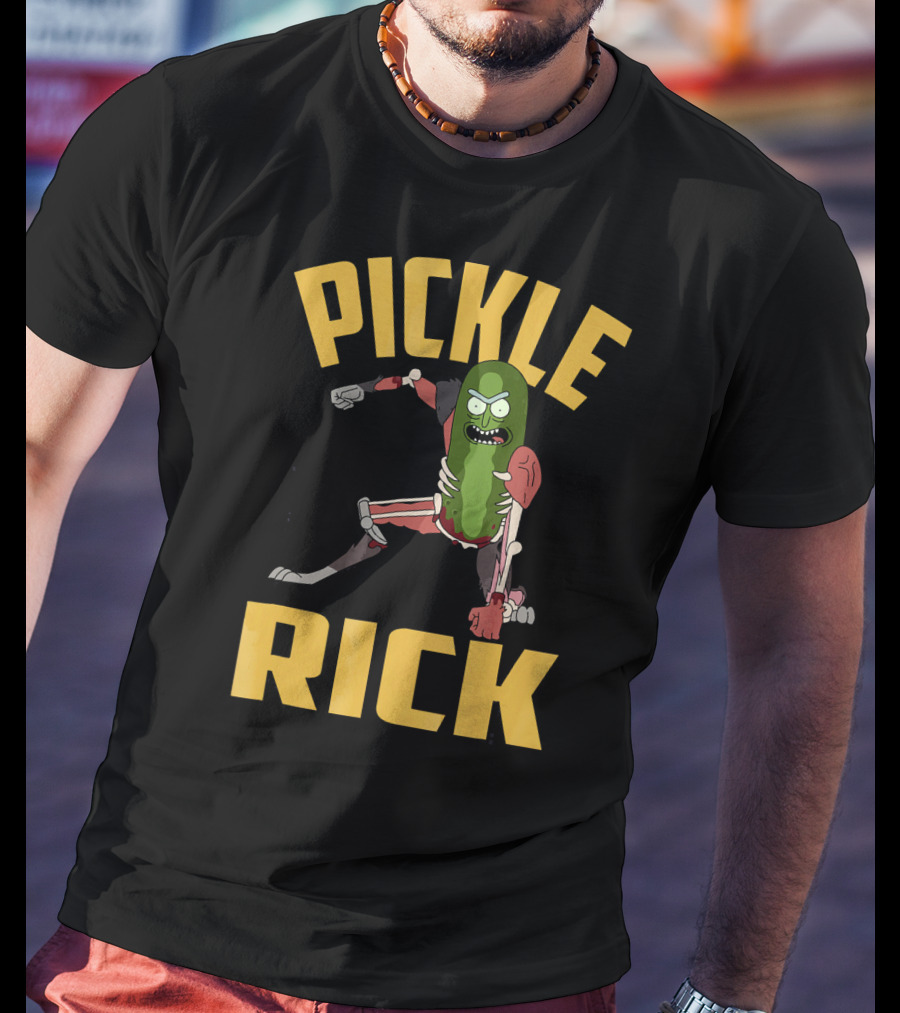 Pickle Rick Punch Rick And Morty Iconic Character Appeal T-Shirt