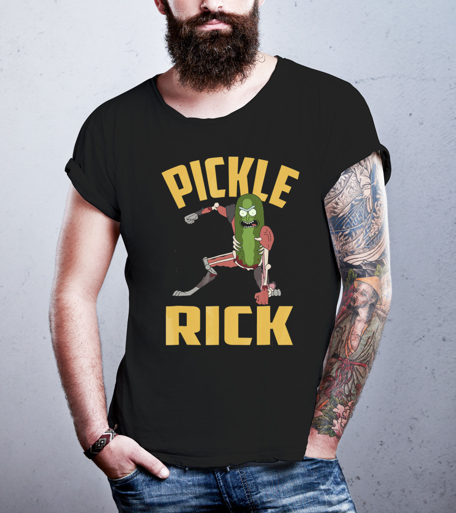 Pickle Rick Punch Rick And Morty Iconic Character Appeal T-Shirt