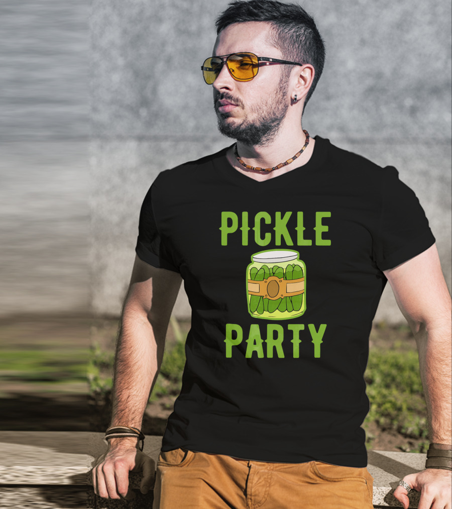 Pickle Party Sarcastic Novelty Funny Foo Pickle Jar T-Shirt