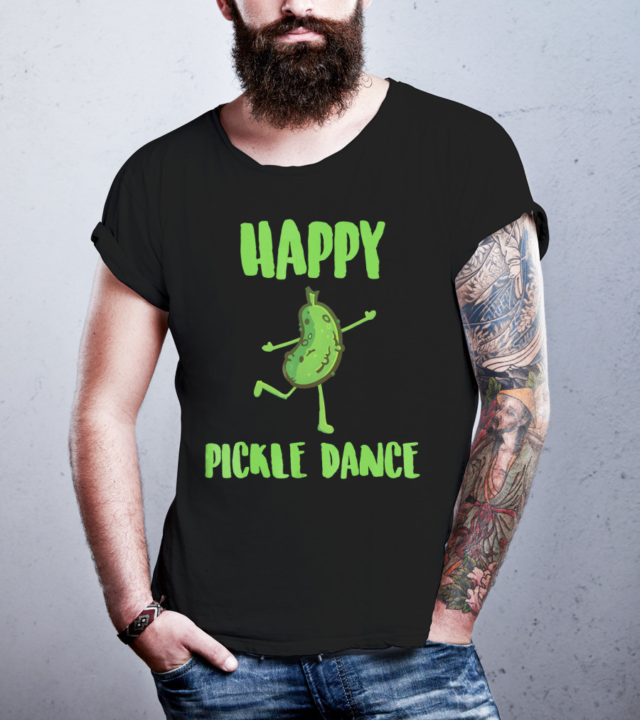 Hilarious Happy Pickle Dance With Cute Dill Pickle Animation T-Shirt