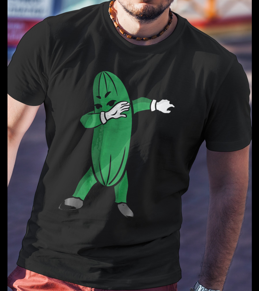 Dabbing Pickle Dance Cartoon T-Shirt