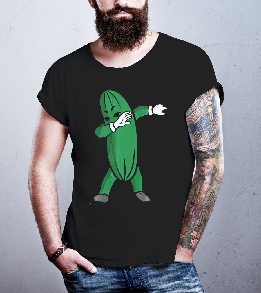 Dabbing Pickle Dance Cartoon T-Shirt