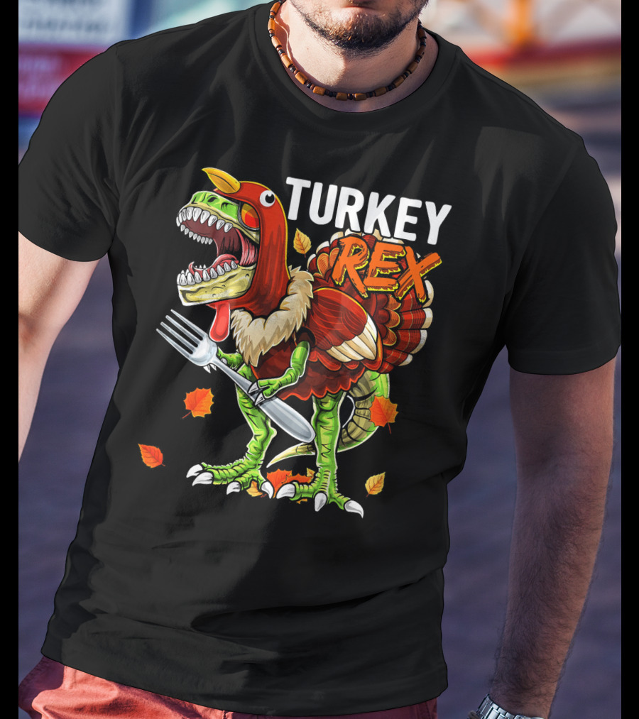 TURKEY REX Thanksgiving Dinosaur Costume T-Shirt