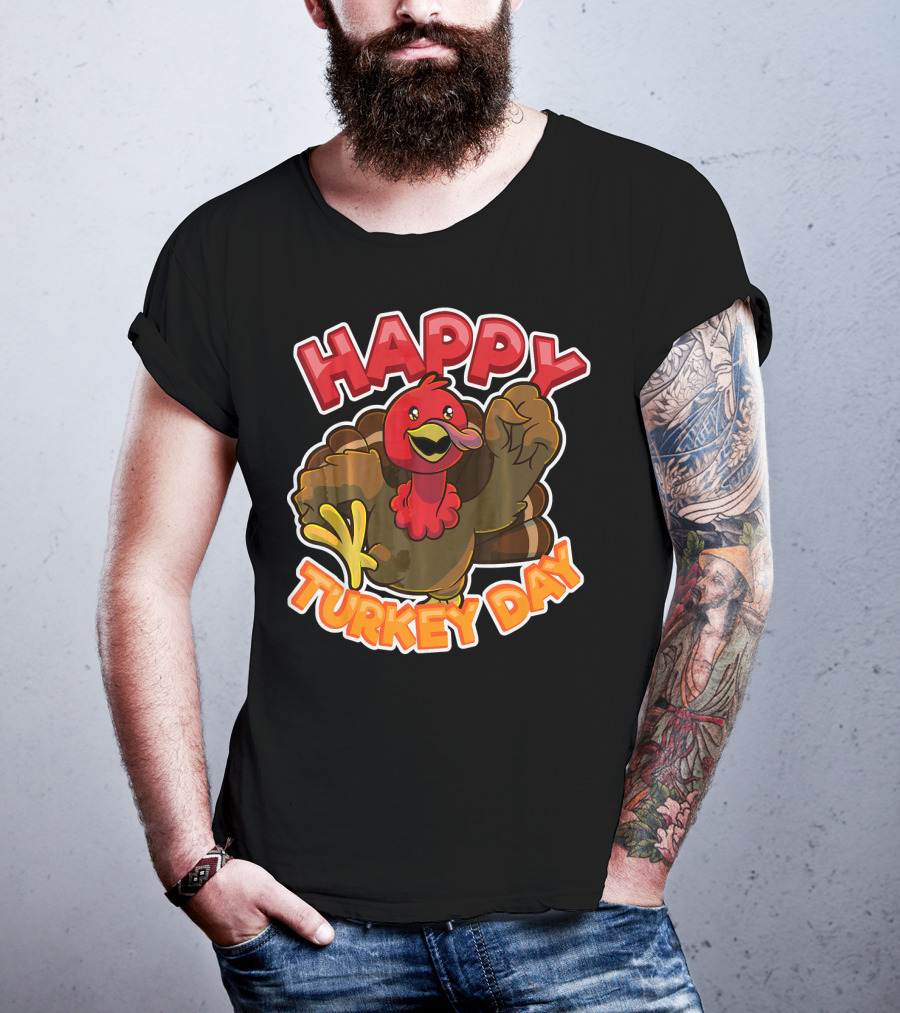 Happy Turkey Day Thanksgiving Holiday T-Shirt