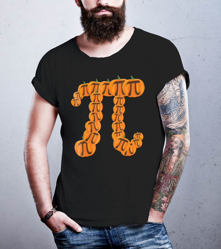 Pumpkin Pi Math Symbol Halloween Puns T-Shirt