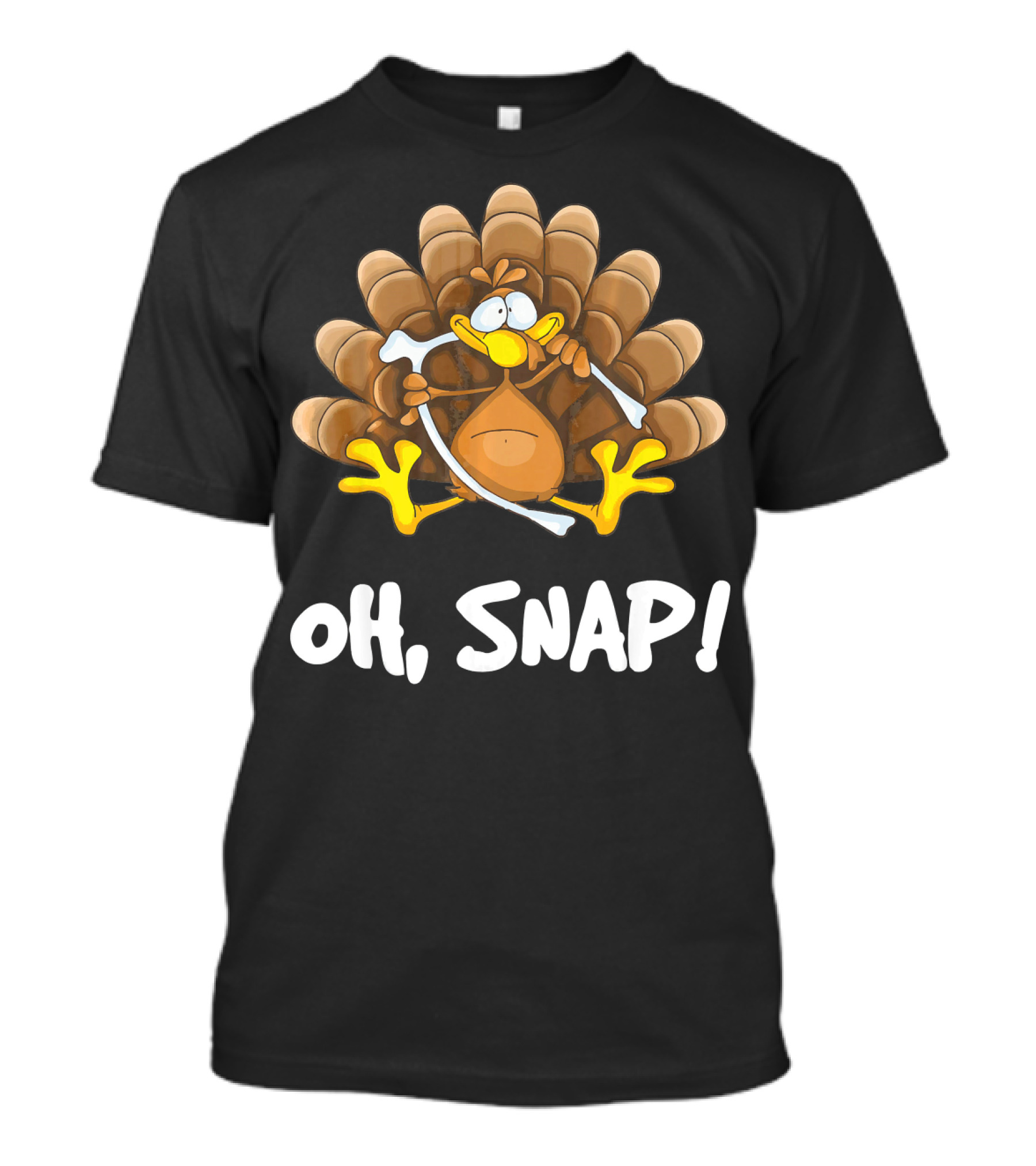 Wishbone Oh Snap Funny Turkey Bone Joke T-Shirt