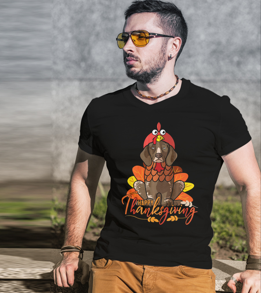 Happy Thanksgiving German Shorthaired Pointer Turkey Costume T-Shirt