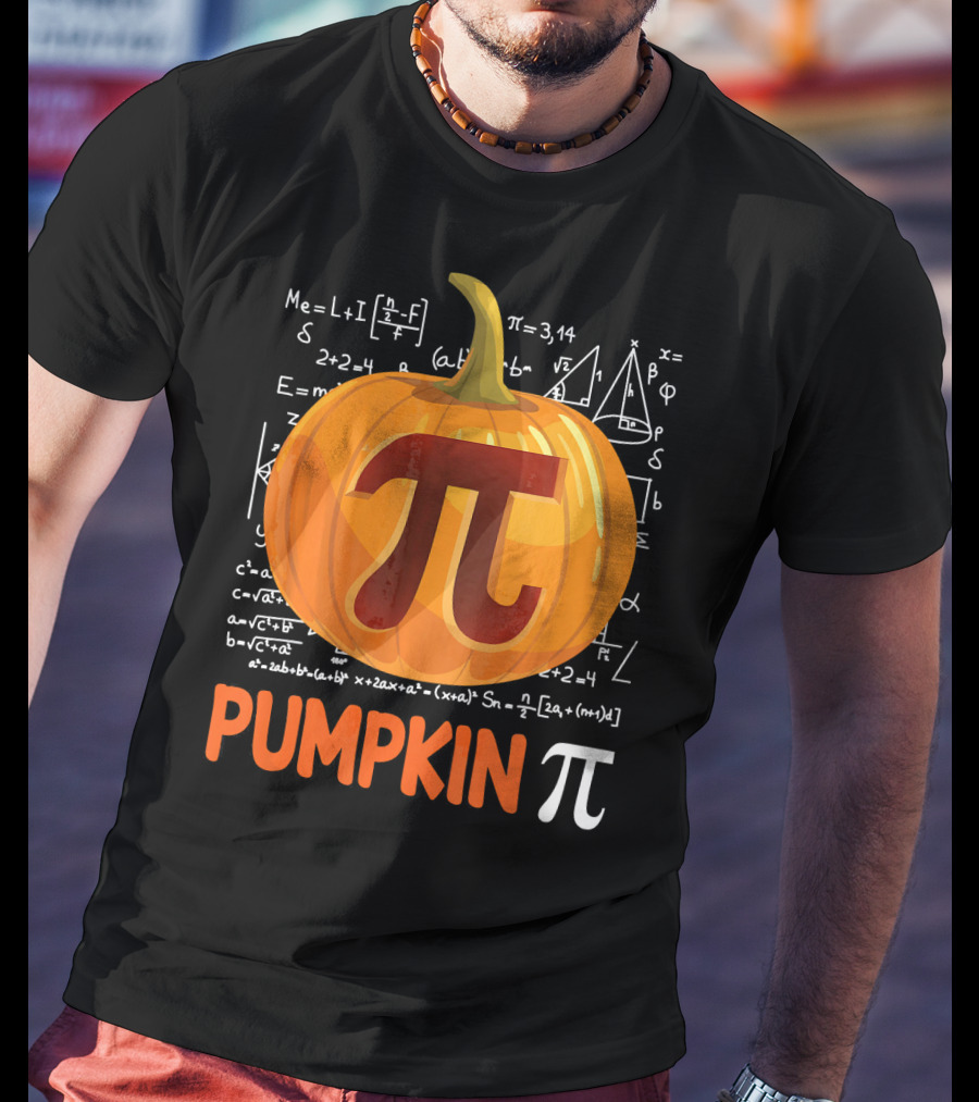 Pumpkin Pi Math Equations Halloween T-Shirt
