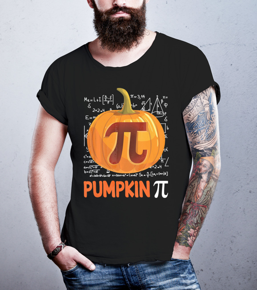 Pumpkin Pi Math Equations Halloween T-Shirt