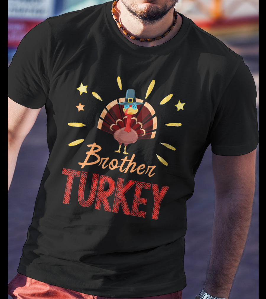 Thanksgiving Day Fall Harvest Brother Turkey T-Shirt