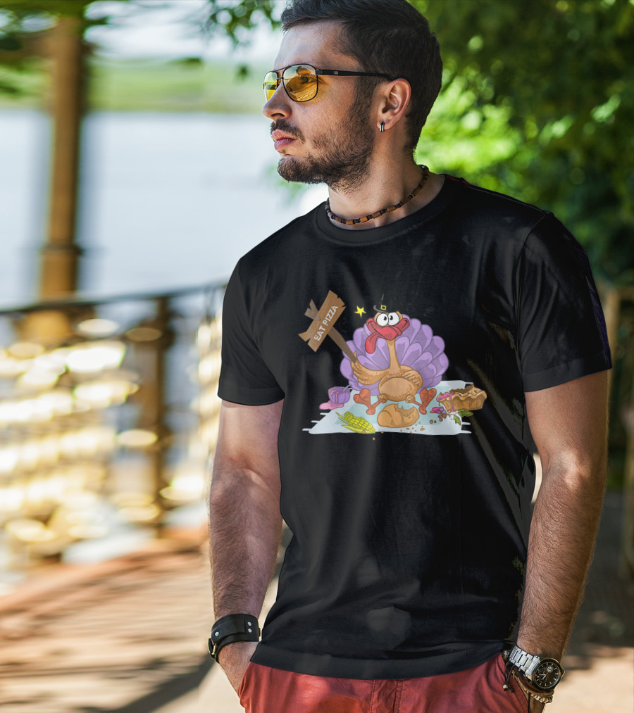 Eat Pizza Thanksgiving Turkey Feast T-Shirt