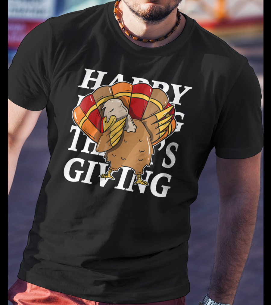 Dabbing Turkey Happy Thanksgiving T-Shirt