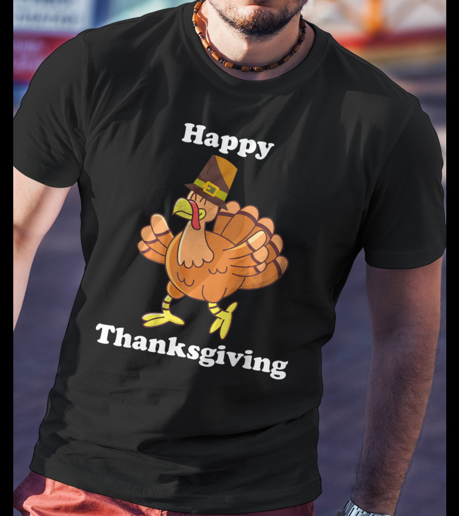 Happy Thanksgiving Pumpkin Turkey Fall T-Shirt