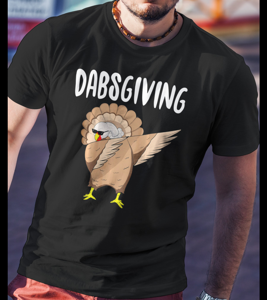Dabsgiving Cool Dabbing Turkey Funny Thanksgiving T-Shirt