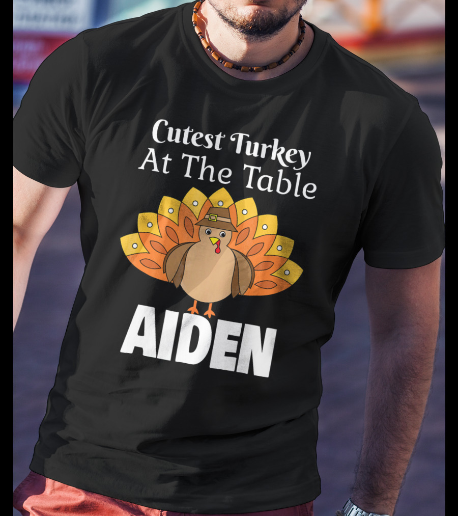 Cutest Turkey At The Table Aiden T-Shirt