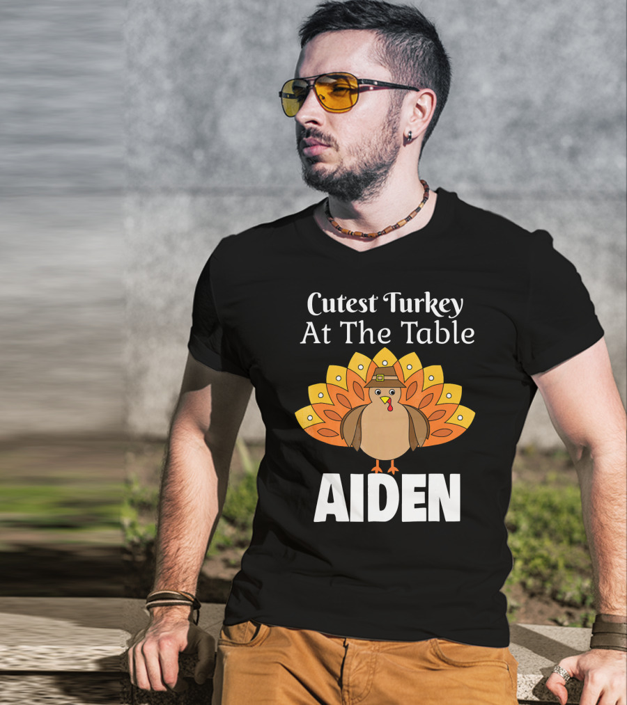 Cutest Turkey At The Table Aiden T-Shirt