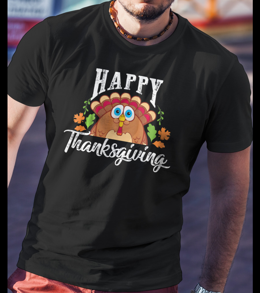 Funny Turkey Happy Thanksgiving Day T-Shirt