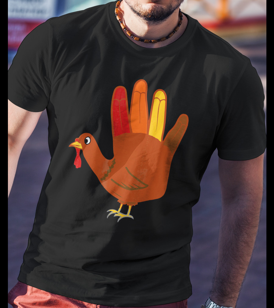 Thanksgiving Handprint Turkey T-Shirt