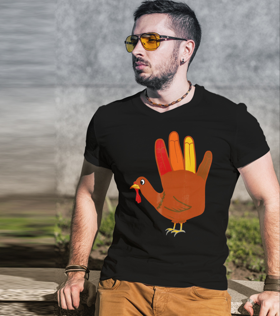 Thanksgiving Handprint Turkey T-Shirt