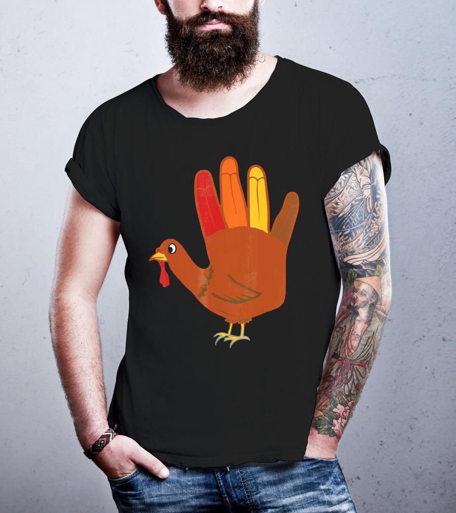 Thanksgiving Handprint Turkey T-Shirt