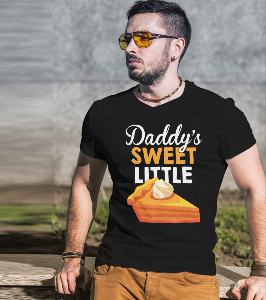 Daddy's Sweet Little Pumpkin Pie Slice With Whipped Cream T-Shirt
