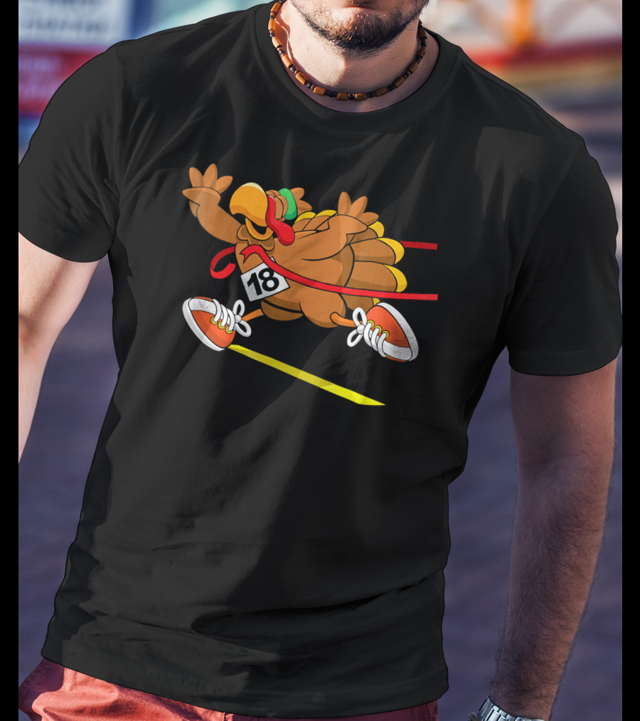 Turkey Trot Run 18 Racing Turkey T-Shirt