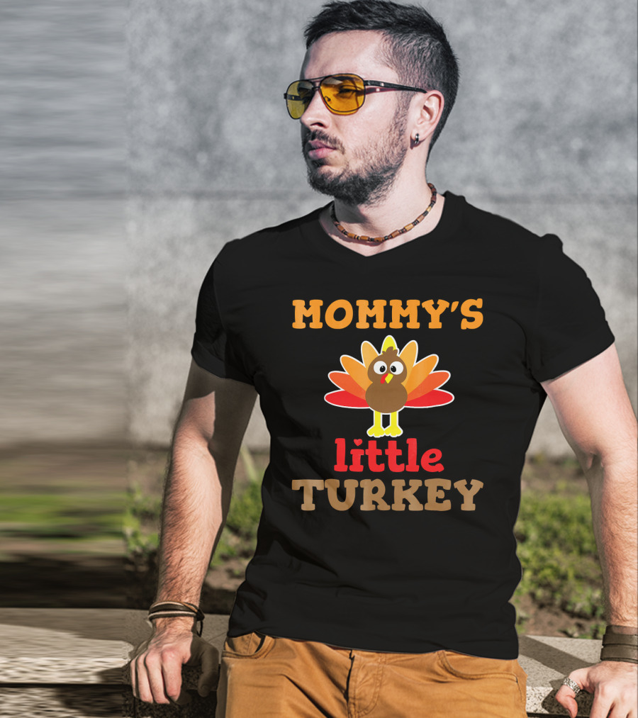 MOMMY'S Little TURKEY Thanksgiving Holiday Cute Turkey T-Shirt