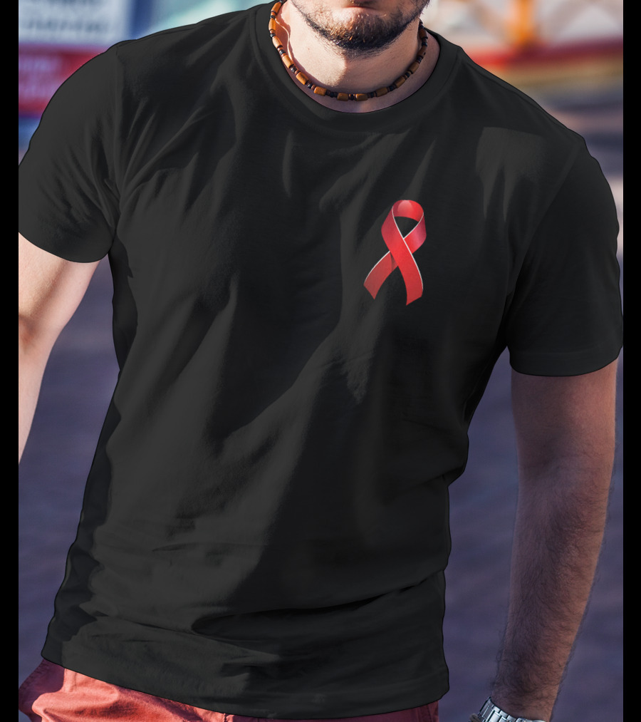 AIDS Awareness Red Ribbon HIV Support Symbol T-Shirt