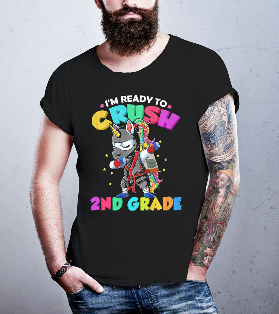 I'm Ready To Crush 2nd Grade Dabbing Unicorn Ninja T-Shirt