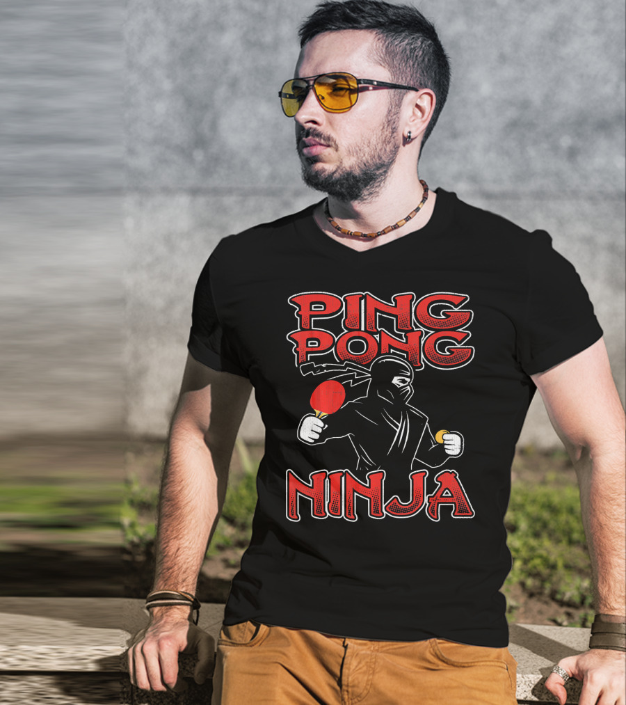 Ping Pong Ninja Funny Ping Pong T-Shirt