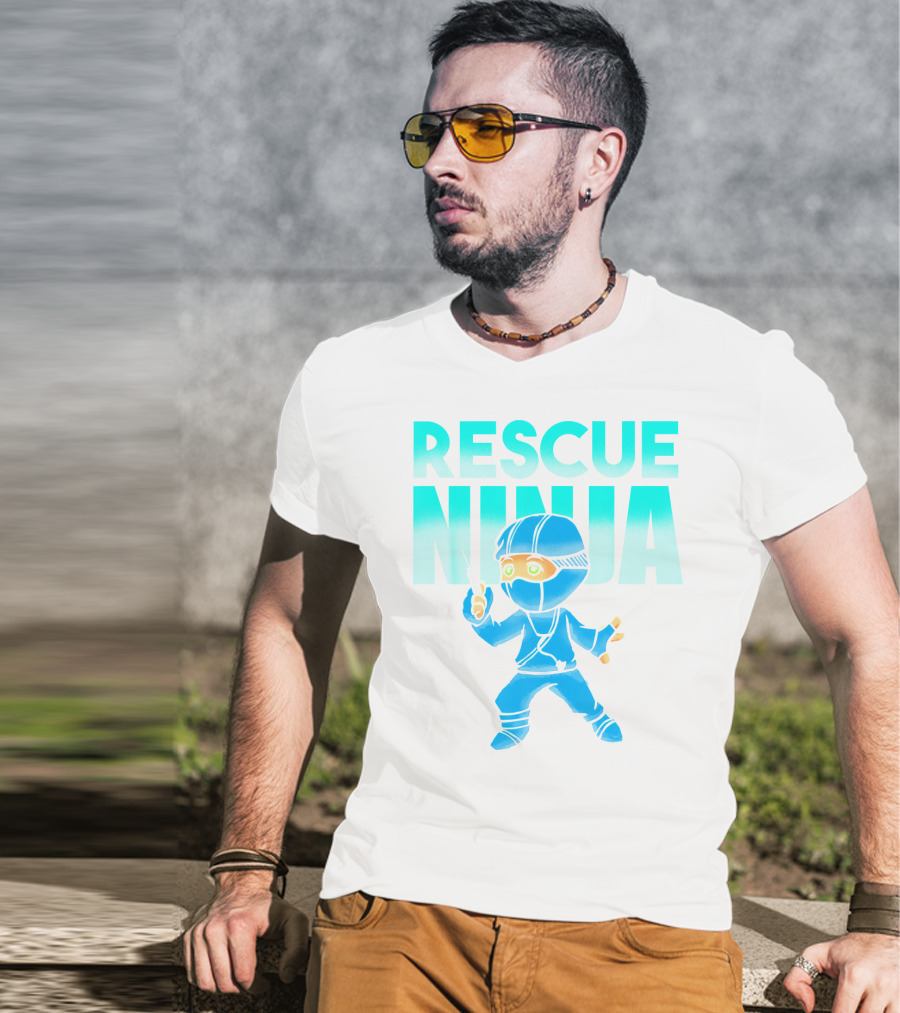Rescue Ninja Nurses Nursing Day Men Pediatric Hero T-Shirt