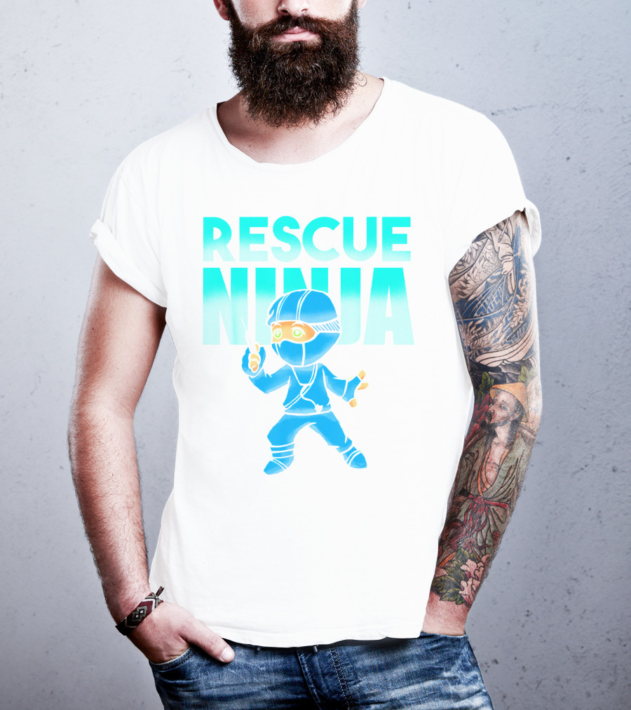 Rescue Ninja Nurses Nursing Day Men Pediatric Hero T-Shirt