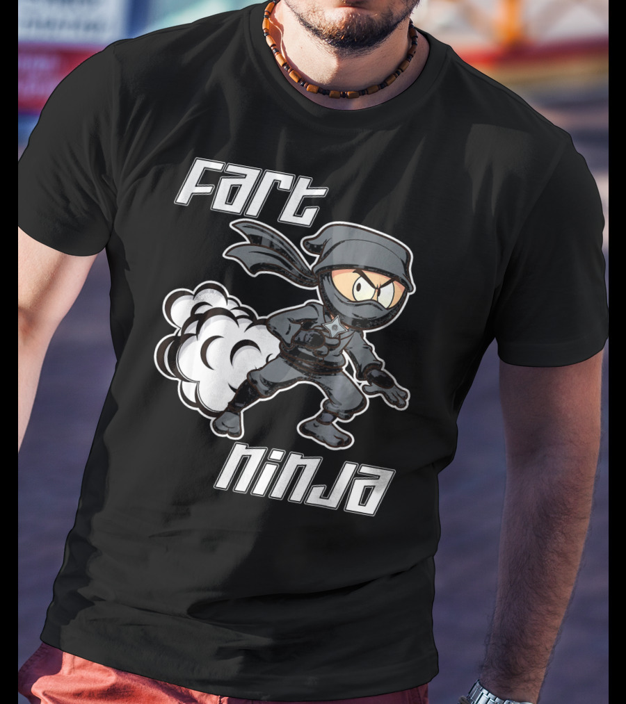 Funny Fart Ninja Farting Joke Ninja T-Shirt