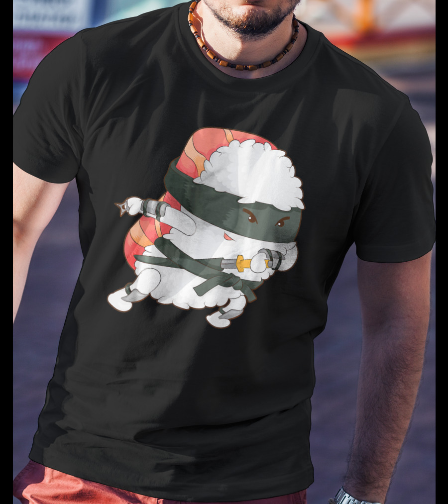 Funny Cute Sushi Ninja Maki Lover Japan T-Shirt