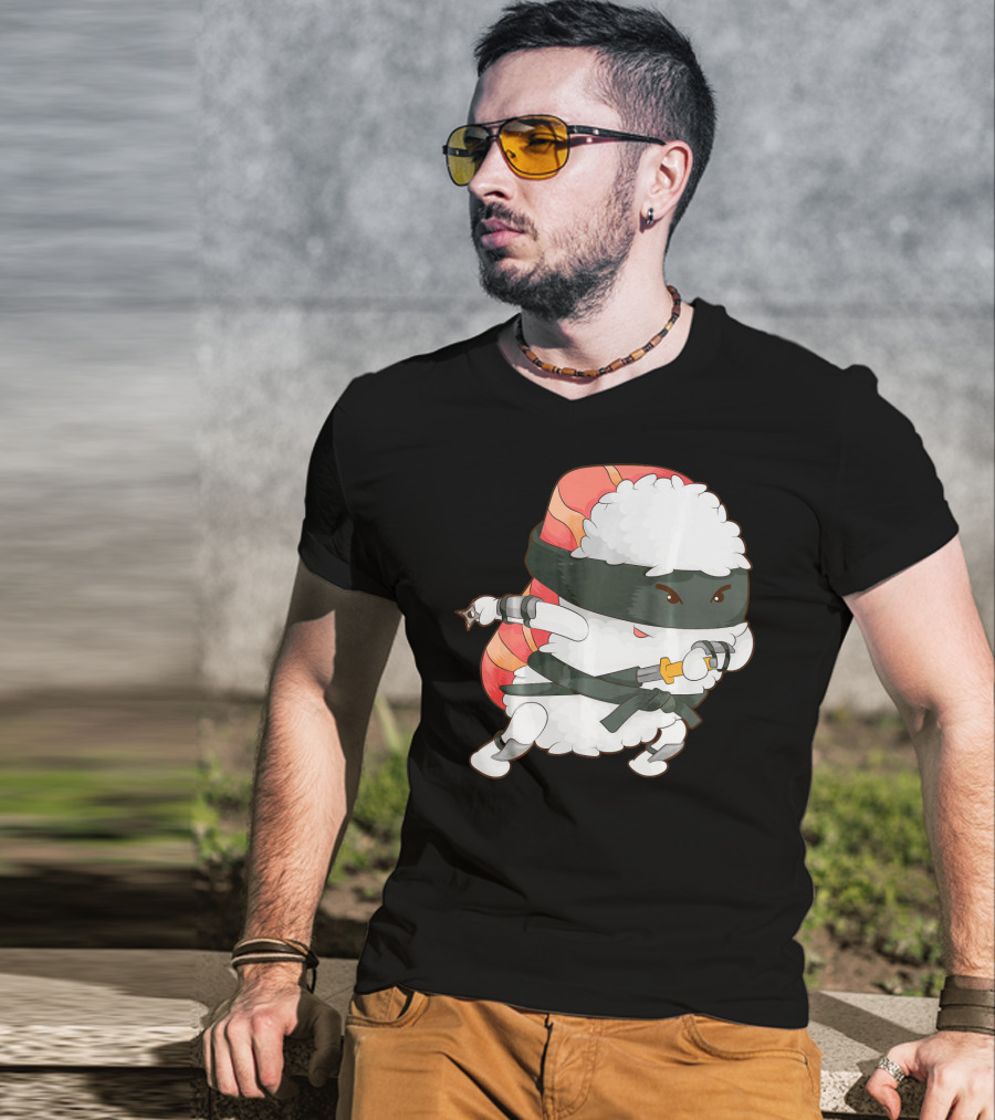 Funny Cute Sushi Ninja Maki Lover Japan T-Shirt