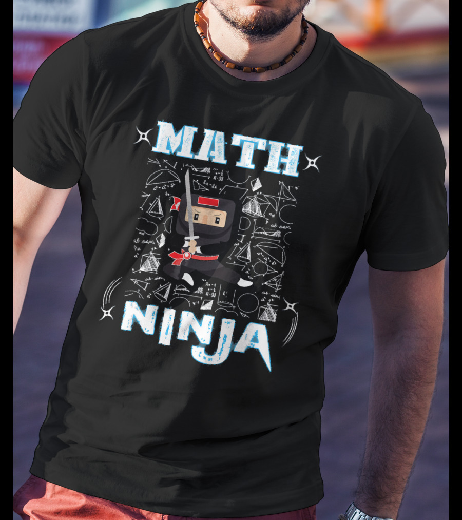 Math Ninja Geometric Cool Maths T-Shirt