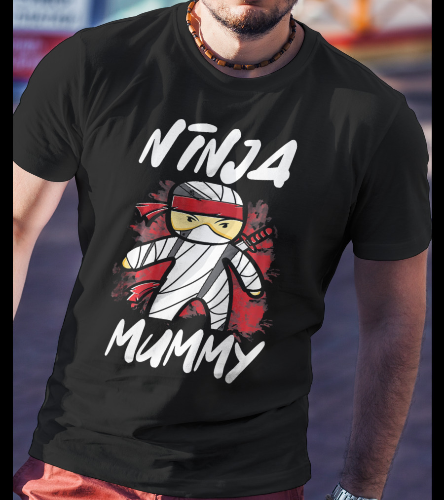 Ninja Mummy Halloween Mummy Samurai Warrior T-Shirt