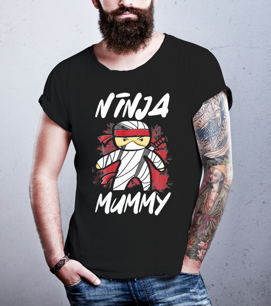 Ninja Mummy Halloween Mummy Samurai Warrior T-Shirt