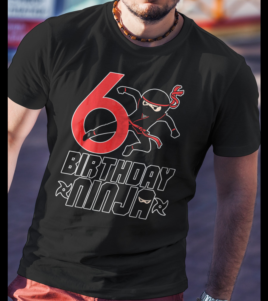6 Birthday Ninja T-Shirt