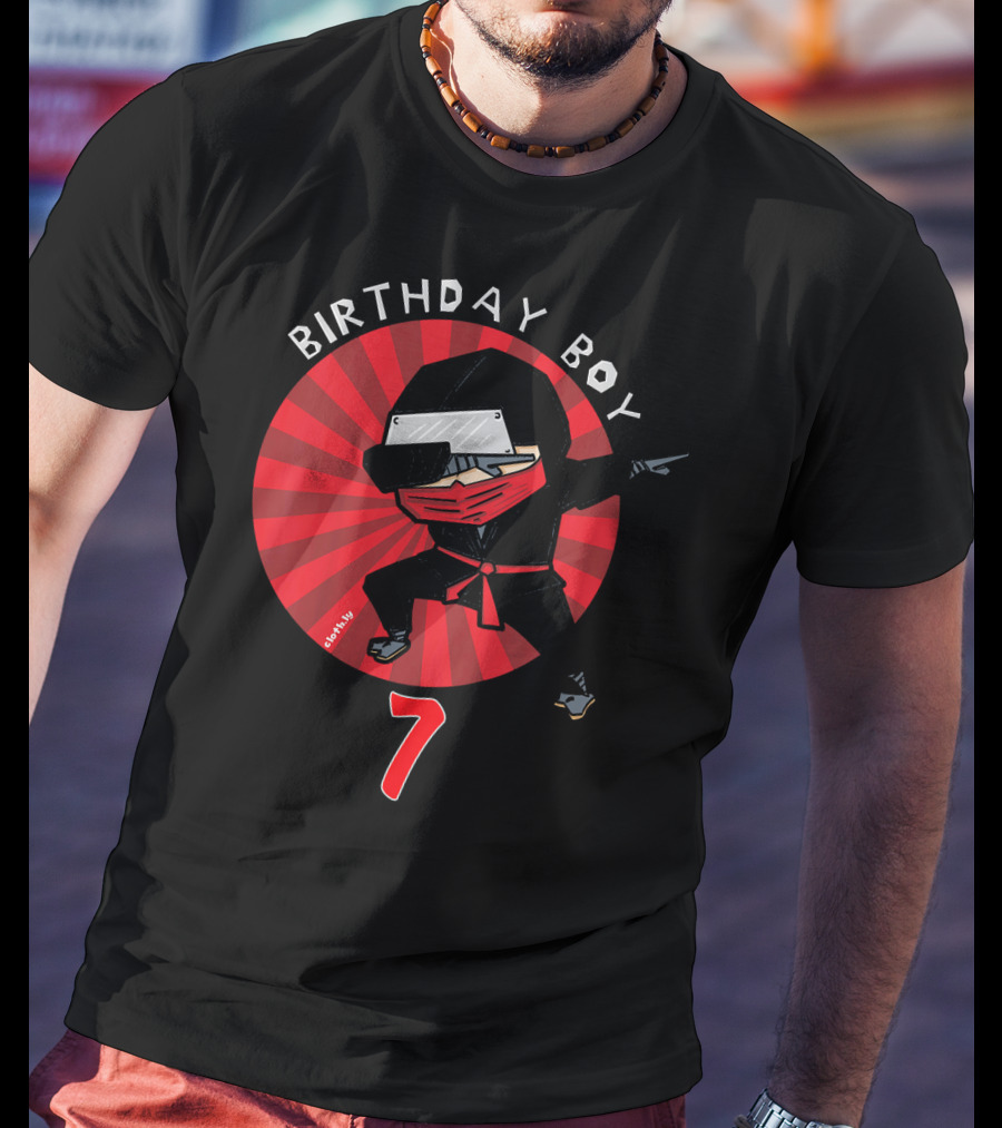 Birthday Boy 7 Ninja T-Shirt