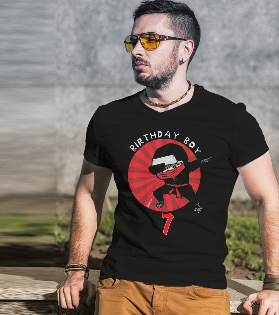 Birthday Boy 7 Ninja T-Shirt
