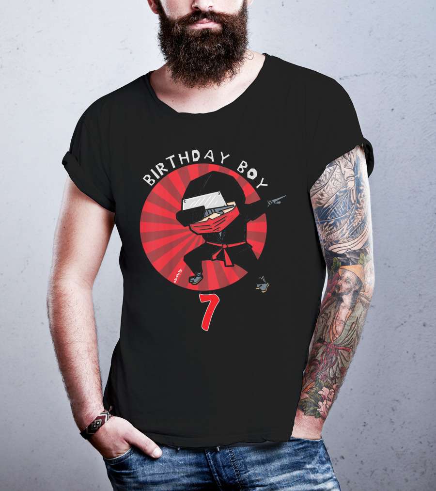 Birthday Boy 7 Ninja T-Shirt