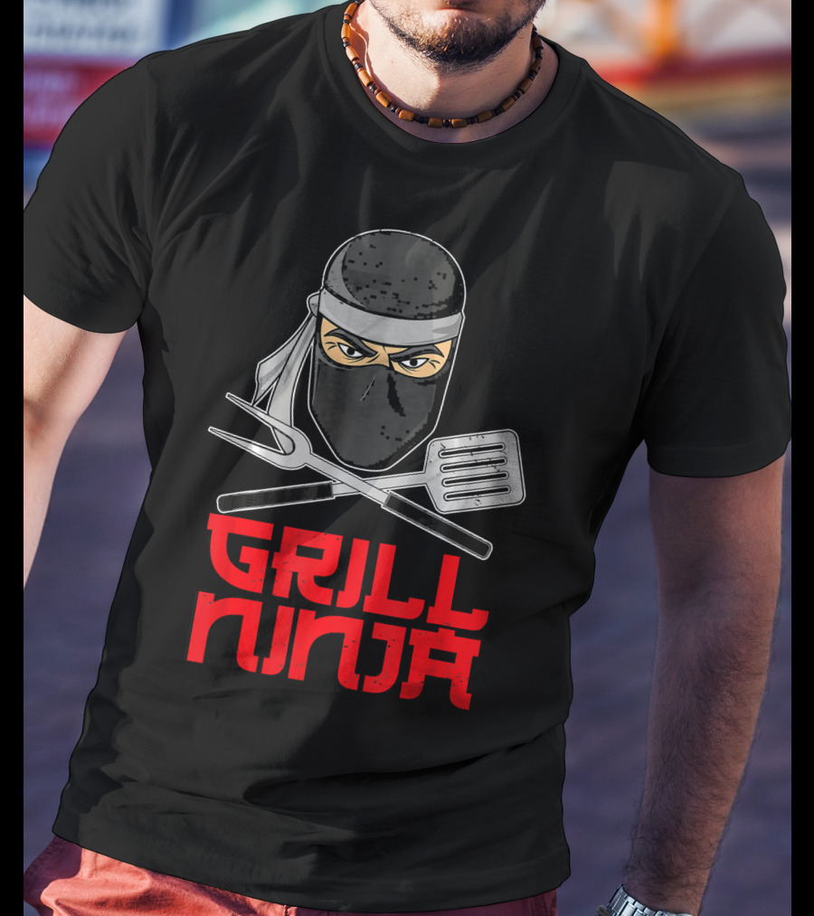 Grill Ninja Funny Barbeque Hibachi Cooking Gear T-Shirt