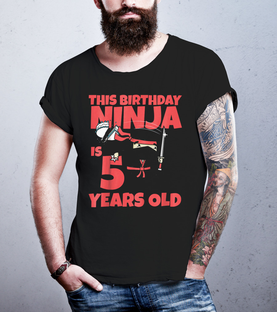 This Birthday Ninja Is 5 Years Old T-Shirt