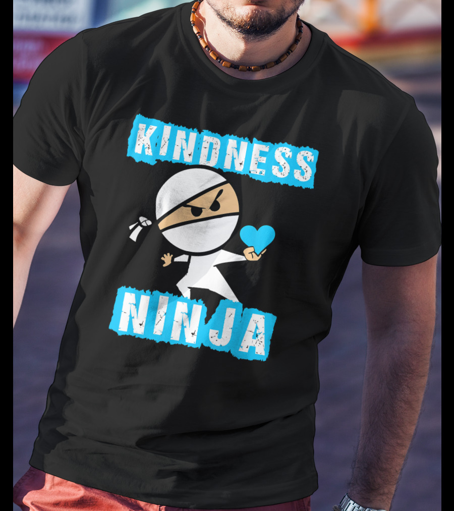 Kindness Ninja Heart-Driven Warrior T-Shirt