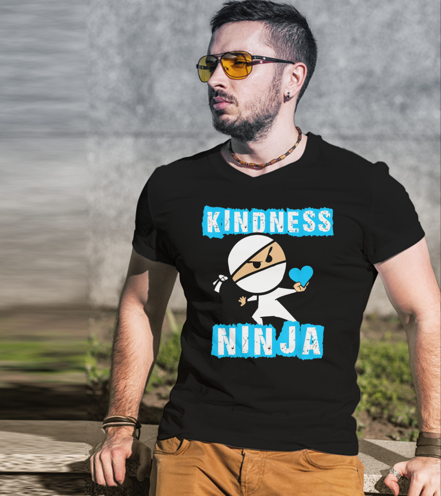 Kindness Ninja Heart-Driven Warrior T-Shirt
