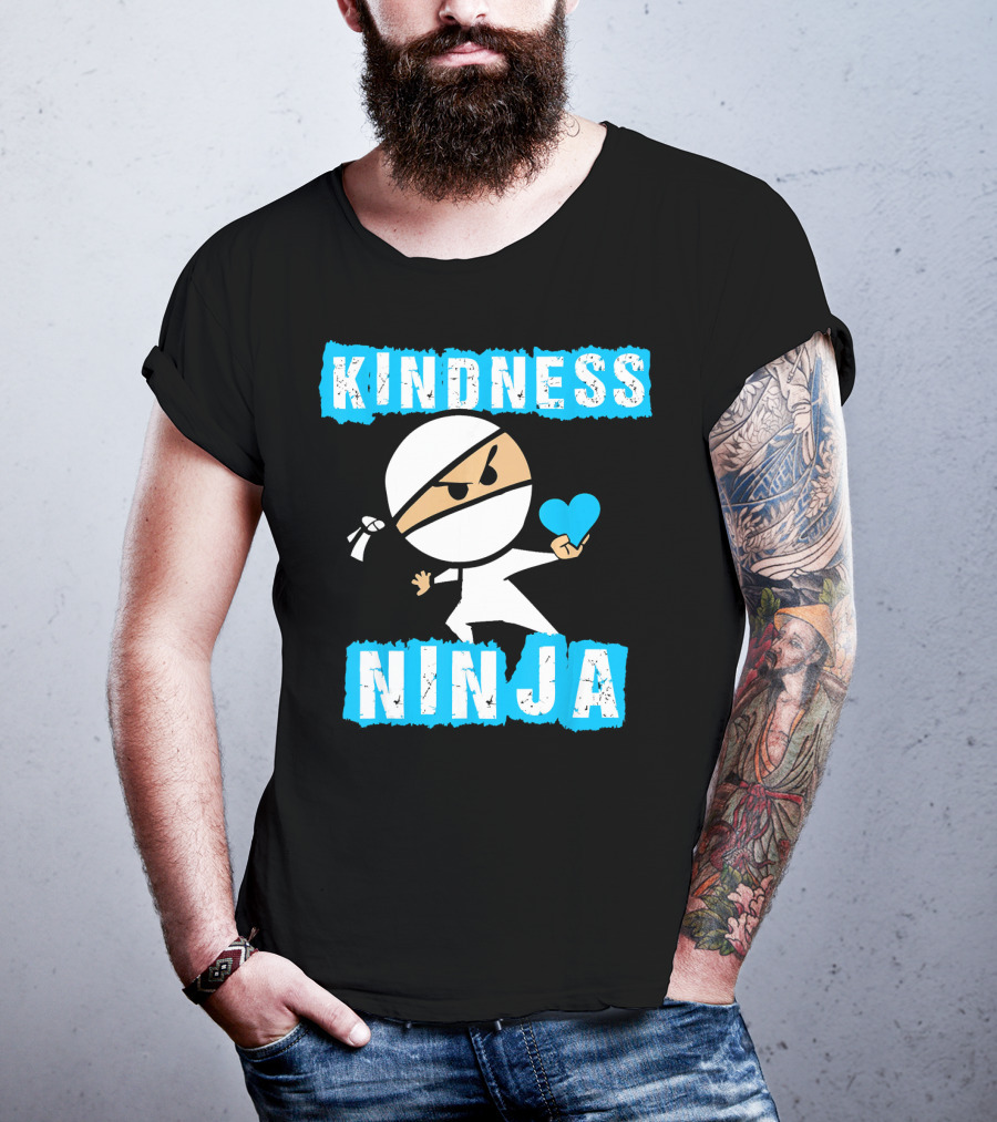 Kindness Ninja Heart-Driven Warrior T-Shirt