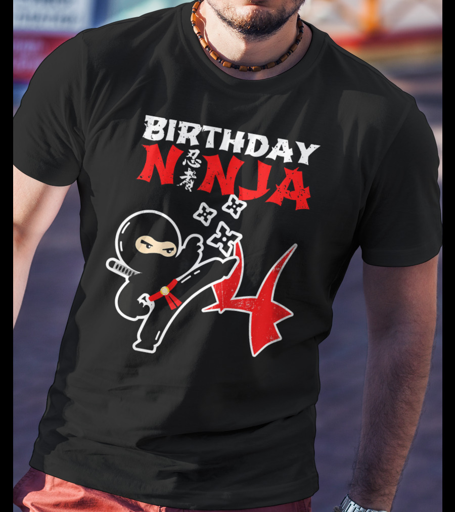 BIRTHDAY NINJA Party Supplies Kick Action T-Shirt
